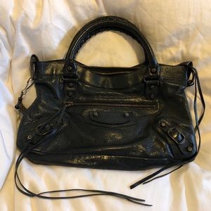 Balenciaga arena leather classic first in black